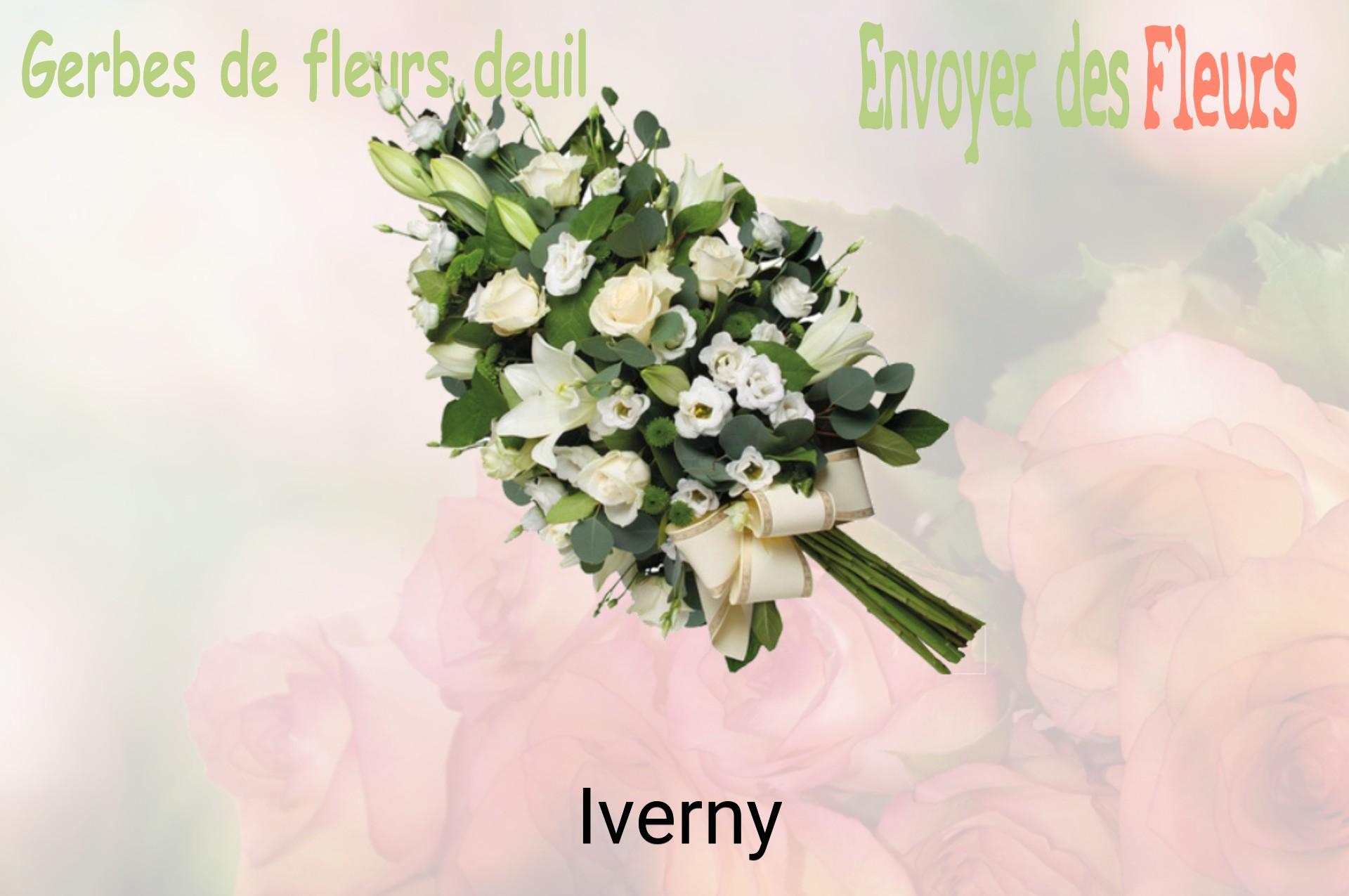 Gerbe de fleurs de deuil livrée à Iverny